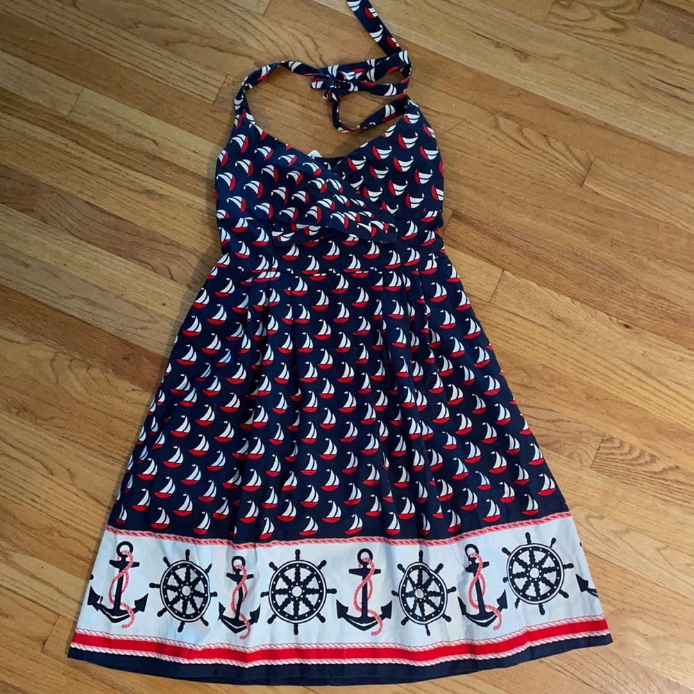 Anthropologie Nautical Anchor Dress
